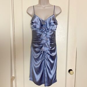 Betsey Johnson Silk Ruffled and Ruched Evening Mini Dress NWT